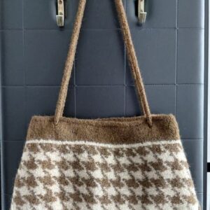 Vilten handtas Pied de Poule