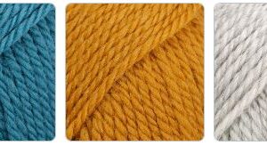 Breipakket XXL Sjaal petrol-mosterd-parelgrijs