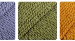 Breipakket XXL Sjaal denim-olijf-mosterd