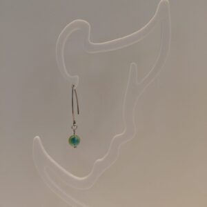 Oorbellen blauw met groen